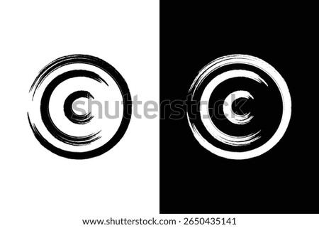 Elegant Brush Stroke Letter C Logo