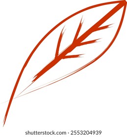 Elegant Brush-Stroke Style Leaf Art for Branding, Packaging, and Digital Use
