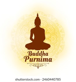 elegante buddha purnima o vesak day fondo cultural diseño Vector