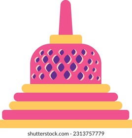 A Elegant Buddhist Temple Illustration