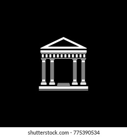 Elegant building with columns vector icon