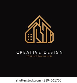 Elegant building real estate logo creative design