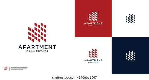 Elegant building real estate logo design template