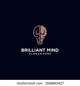 Elegant bulb technology logo technology bulb logo design icon vector technology bulb idea logo 