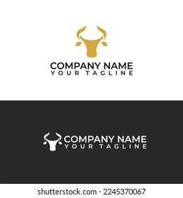Elegant Bull horn logo and symbols vector template