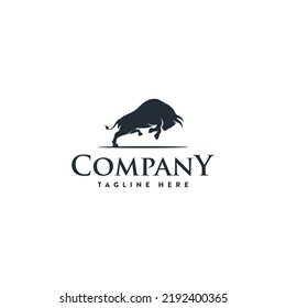 Elegant bull logo for sale. This Elegant bull logo is ideal for you if you are looking for a strong design, with an attractive and powerful aesthetic, and that is very versatile to be used on any size