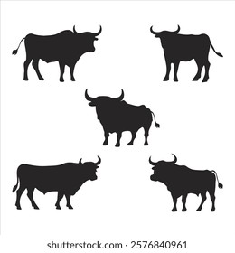 Elegant Bull Silhouette Set Design