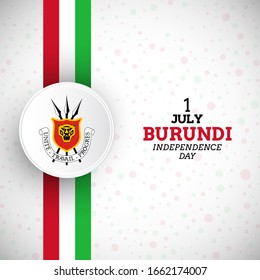 Elegant Burundi independence day illustration with unique Burundi flag vector background.