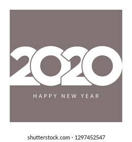Elegant business calendar template 2020 happy new year. Vector illustration.