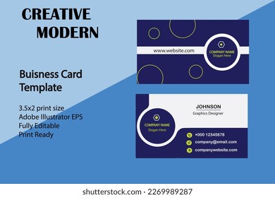 elegant business card design 2 sided