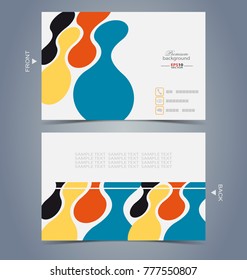 Elegant business card design template for creative design tasks