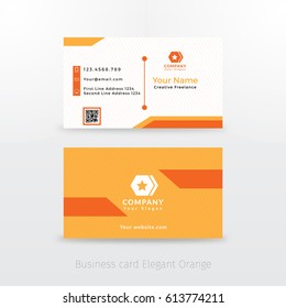 Elegant business card orange