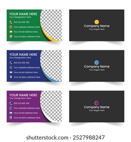 Elegant Business Card Set with Modern Color Variations.
Professional Business Card Design Collection with Stylish Color Themes.