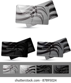 elegant business card set vector