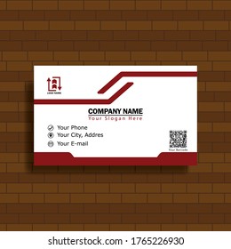 Elegant business card, size 3,254 inch x 2,165 inch. Design template vector