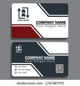 Elegant business card, size 3,254 inch x 2,165 inch. Design template vector