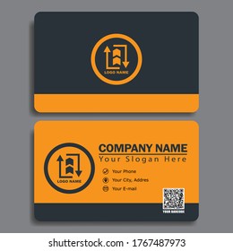 Elegant business card, size 3,254 inch x 2,165 inch. Design template vector