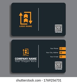 Elegant business card, size 3,254 inch x 2,165 inch. Design template vector