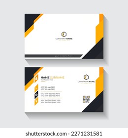 Elegant business card template with abstract background for business presentation