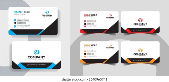 Elegant Business Card Template for Corporate Branding and Identity