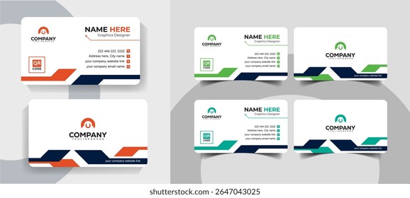 Elegant Business Card Template for Corporate Branding and Identity