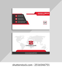 Elegant business card template with modern, high-resolution design, professional and customizable, sleek and stylish