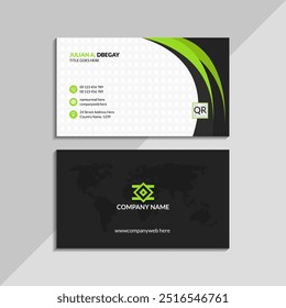 Elegant business card template with modern, high-resolution design