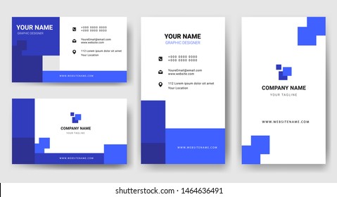 Elegant Business Card Templates With Composition of modern designs. Vector