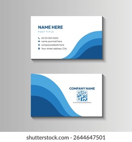 Elegant Business Card with Wave Design