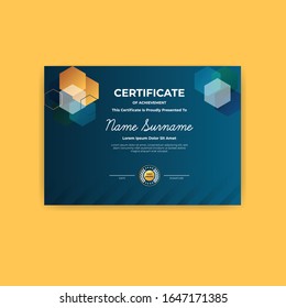 Elegant business certificate of achievement template theme