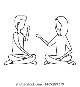 elegant business couple practicing yoga