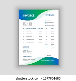 elegant business invoice template vector format