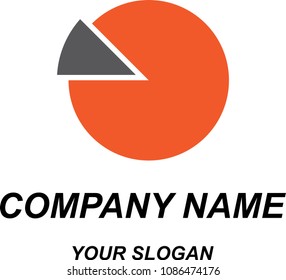 Elegant business logo. Chart, diagram, graph, pie chart, diagram logo template
