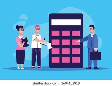 elegant business people workers characters vector illustration design