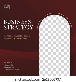 Elegant Business Strategy Social Media Post Template