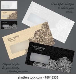 elegant business style envelopes concept set