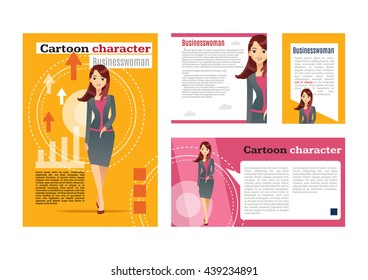 Elegant business woman. design template