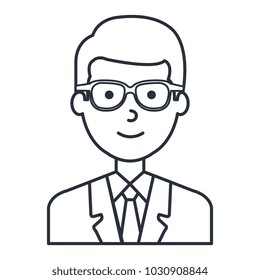 elegant businessman avatar character