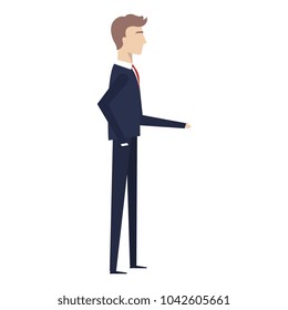 elegant businessman avatar character