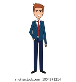 elegant businessman avatar character