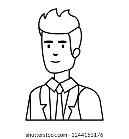elegant businessman avatar character