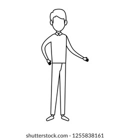 elegant businessman avatar character