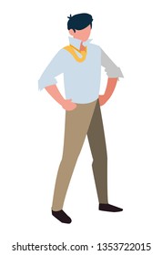 elegant businessman avatar character