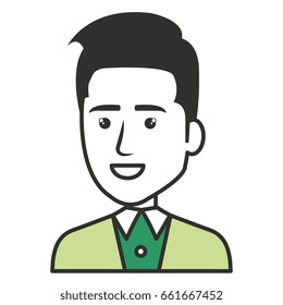 elegant businessman avatar character
