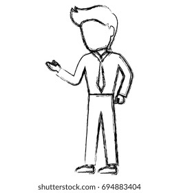 elegant businessman avatar character