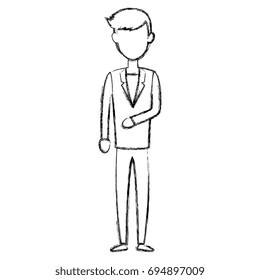 elegant businessman avatar character
