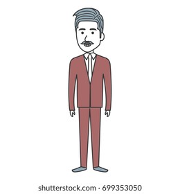 elegant businessman avatar character