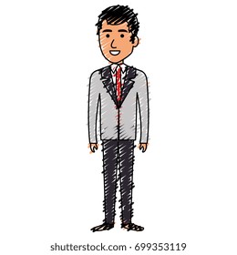 elegant businessman avatar character