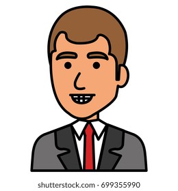elegant businessman avatar character