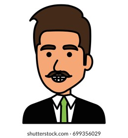 elegant businessman avatar character